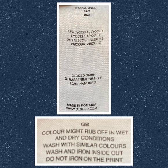 NWT ‘CLOSED’ ECO Friendly Bay Blue Straight Leg👖 - Picture 11 of 12